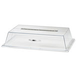 Clear Standard Rectangular Bakery Tray Cover with Center Hinge
