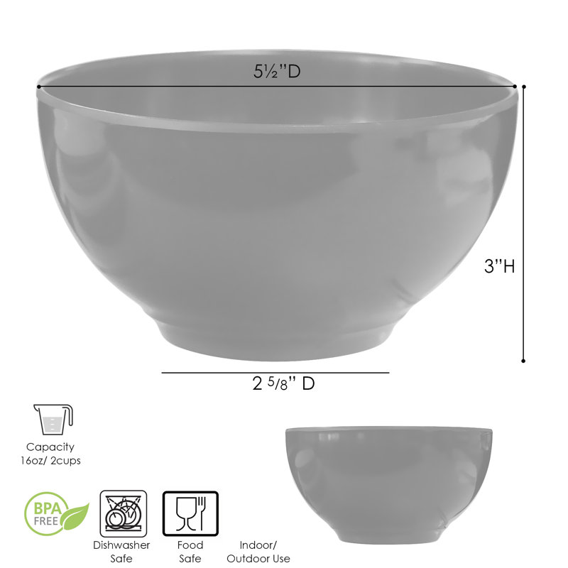 Alide 16 oz. Melamine Cereal Bowl