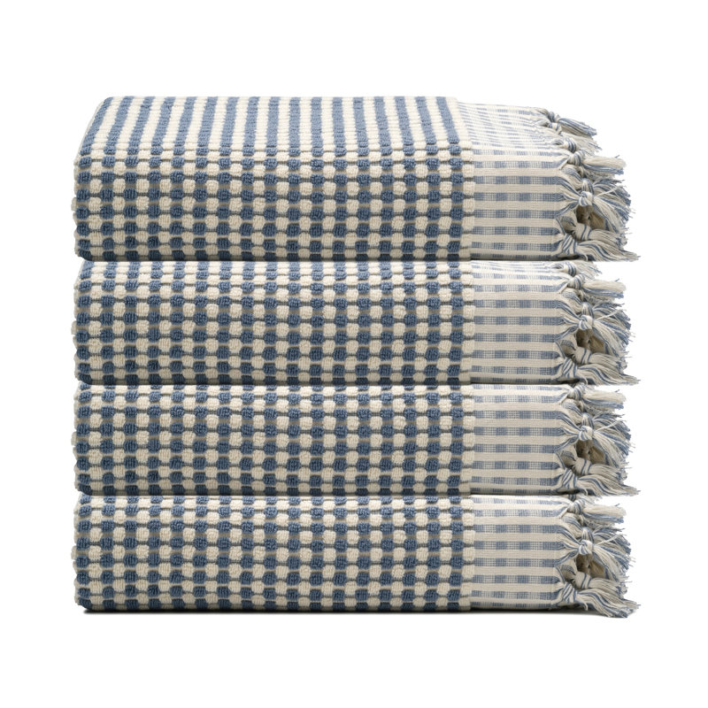 Ensemble de serviettes essuie-mains Dots, Bleu ardoise
