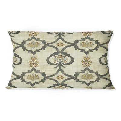 Coussin ivoire ivoire quadrilobe crème - transitionnel