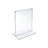 Bottom Loading Clear Acrylic T-Frame Sign Holder 4" Wide x 6'' High- Vertical/Portrait