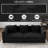 79" Modern 3 Seater Teddy Fleece Linen Blend Sofa With Gold Hardware Legs-104561387
