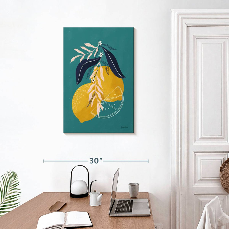 Yarlin Lemons Blue, 30" H x 20" W