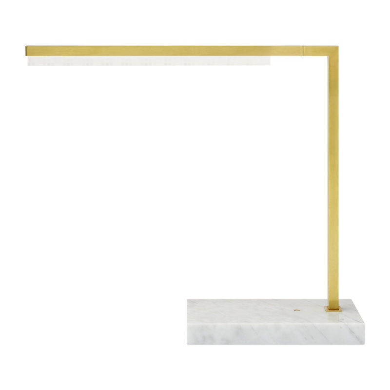 Klee LED Desk Table Lamp, Natural Brass