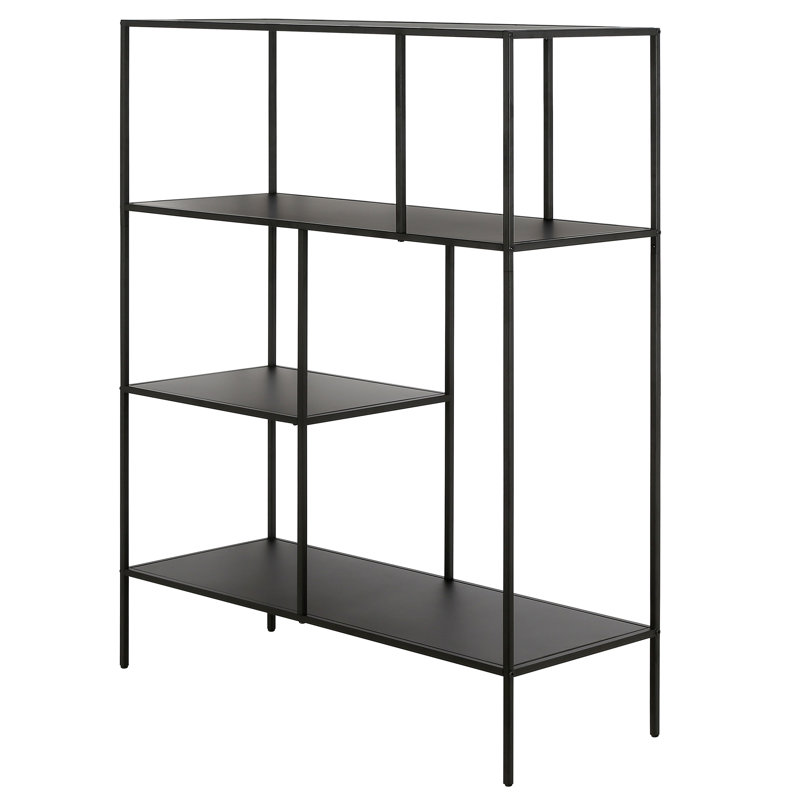 Winthrop 121.92cm H x 91.44cm W Steel Standard Bookcase, Blackened Bronze