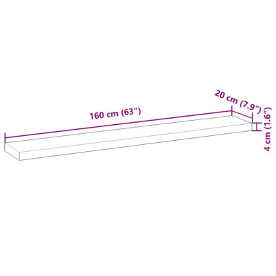 Alderic Solid Wood Floating Shelf