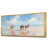 Toile avec cadre flottant or