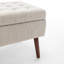 Repose-pieds capitonné avec rangement | Pieds en bois massif, couvercle à charnières de sécurité pour le lit et le vestibule de la chambre à coucher-1044434888