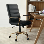 Whitney Ergonomic Upholstered Mid-Back Swivel Office Chair