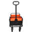 Mini chariot de plage pliable de jardinage de chariot (noir + jaune)-128815588-128815586