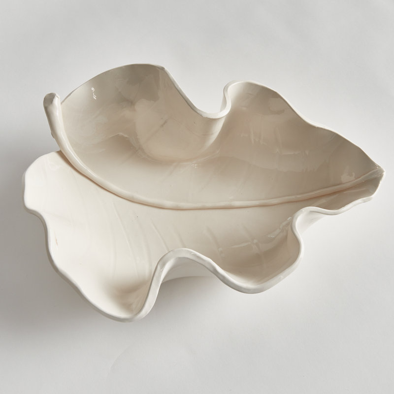 MORICENTO LEAF SCULPTURE SMALL, Large, White