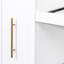 Armoire multi-fonctionnelle à tablettes coulissantes pour garde-manger - 4 portes en blanc