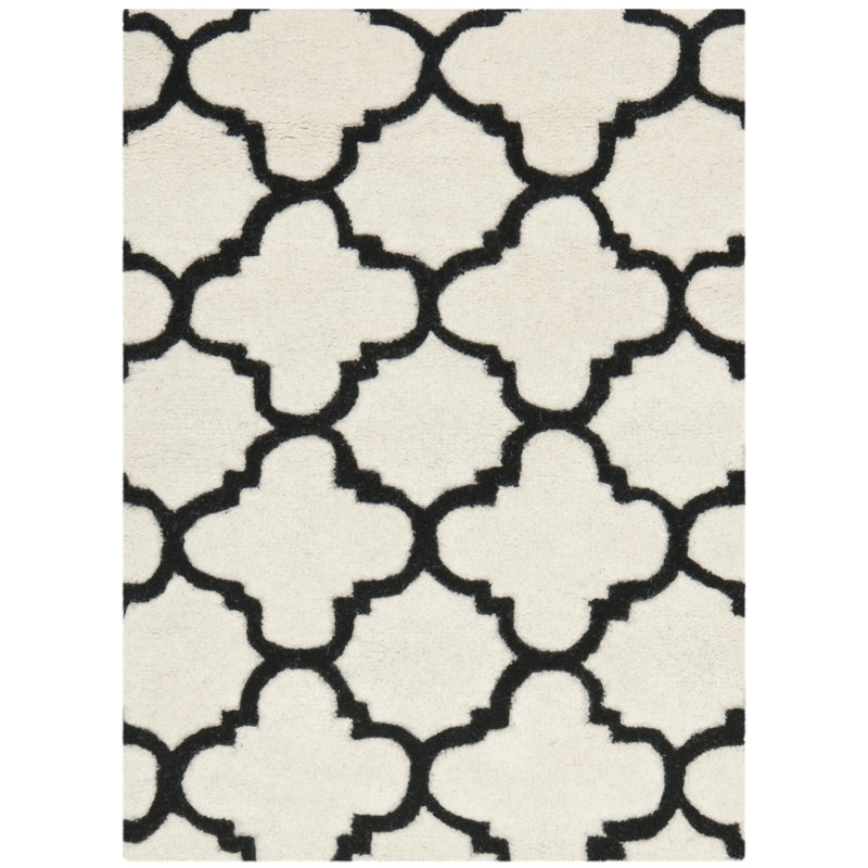 Carolene Hand Tufted Wool Geometric Rug, Rectangle 3' x 5'