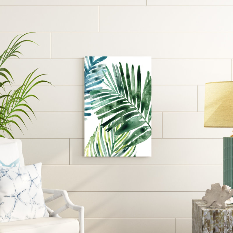Mélange de feuilles tropicales II, H 30 po x l 20 po x P 1,25 po