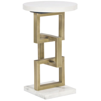 Geo Stone End Table