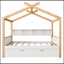 Lit de maison en bois avec lit gigogne de taille simple à cadre en bois original et bibliothèque pour enfants ou chambre d'amis-2012662801