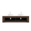 Meuble-lavabo 60 po avec lavabos, armoire de rangement à bords arrondis avec 2 tiroirs, 2 lavabos ronds blancs en céramique, sans robinet-1011544712-1011544719