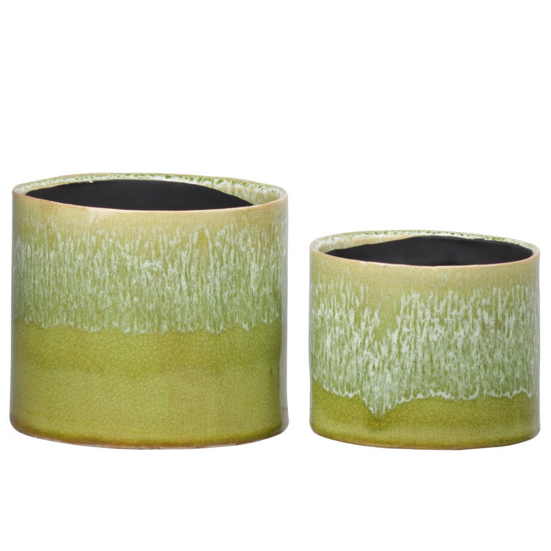 Ensemble de pots à fleurs en céramique 2 pièces Addilyn