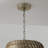 15" W x 20.5" H 1-Light Pendant in Grecian Luster with Handcrafted Disc Design and Real Alabaster Diffuser-124328676