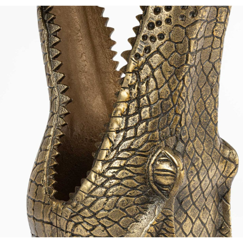 Brass Alligator Head Side Table