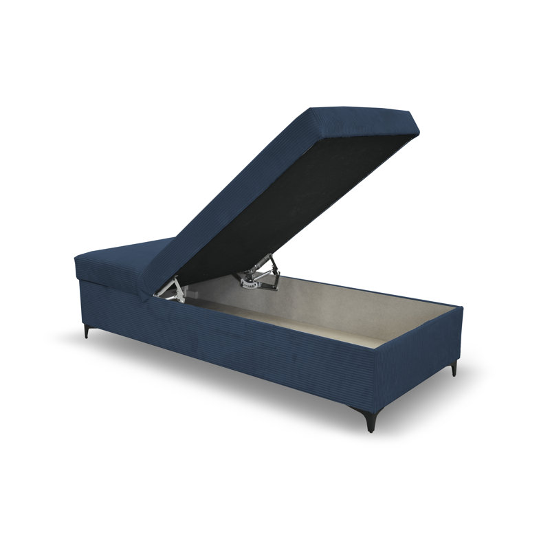 Obla Upholstered Chaise Lounge, Navy Blue