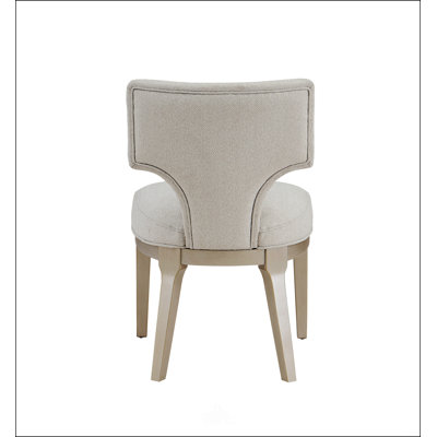 Linen And Champagne Finish Side Chair by Latitude Run
