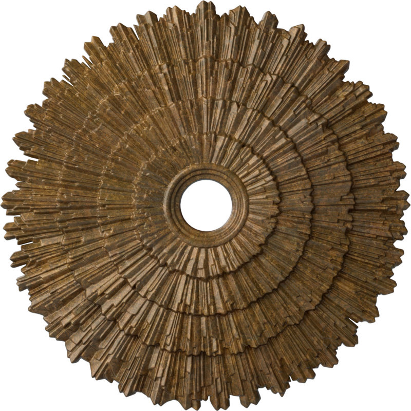 Endurathane Eryn Ceiling Medallion, 24 3/4"OD x 3 1/4"ID x 1 7/8"P (Fits Canopies up to 4"), Hand-Painted Rubbed Bronze Finish