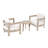 Outdoor 3 Pieces Seating Group With Cushions