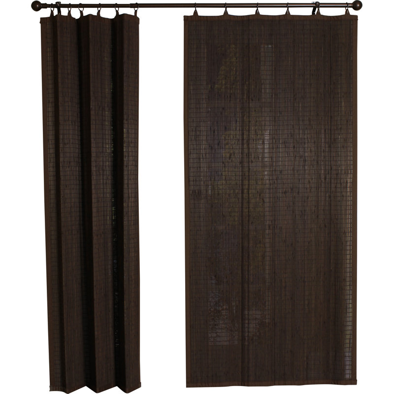 Panneau de rideau simple semi-diaphane Pelico, l 40 po x L 84 po, Espresso