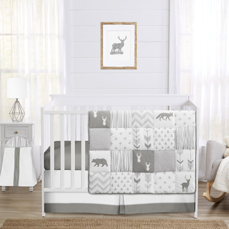 Ensemble de literie pour lit de bébé 4 pièces Woodsy