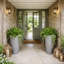 Sukari Tall Round Vase Planter Concrete Effect Recycled Garden Pot-122610416-112122982