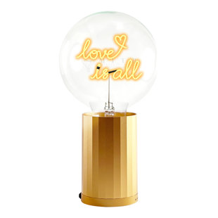 Ampoule AMOUR EST TOUT ambre avec lampe de table portative