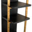 Wall Cabinet Belcanto Charcoal Gray Oak Veneer Brushed Brass Finish