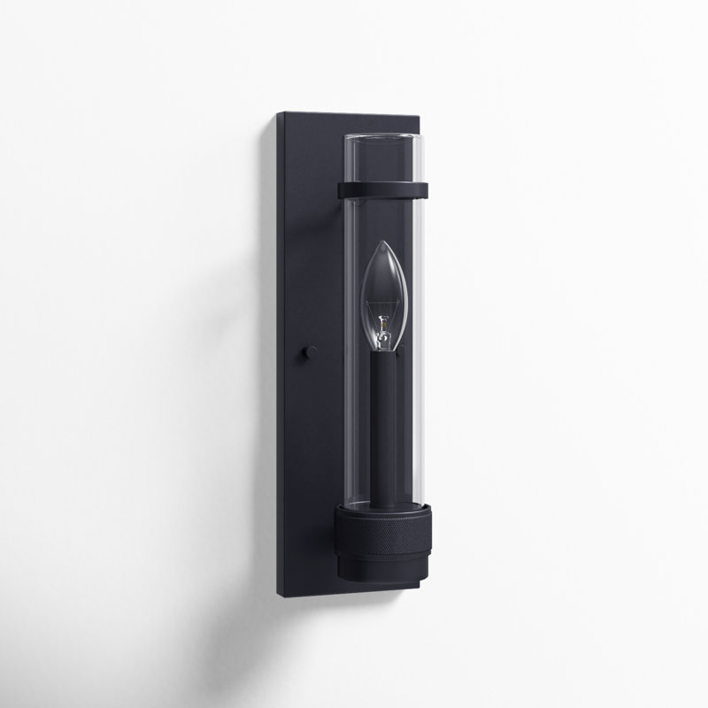Penkridge Steel Armed Sconce, Matte Black