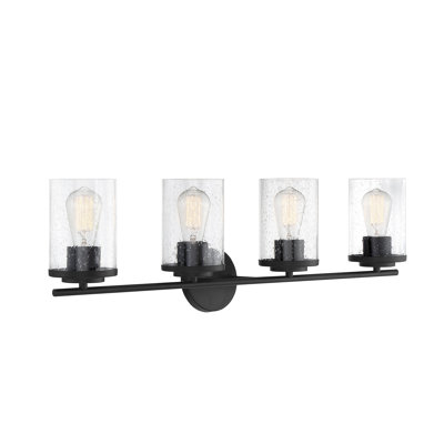 Éclairage pour salle de bain 4 lumières Savoy House Marshall 
Noir mat