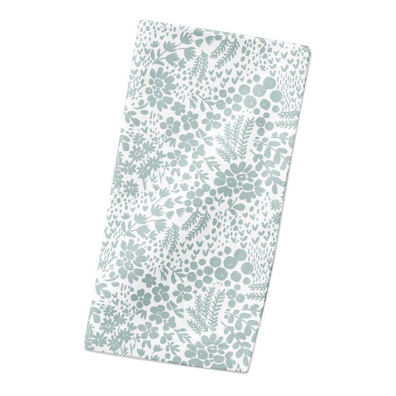 Dragi Cotton Floral Square Napkin, Blue