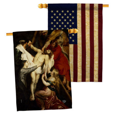 Drapeau de maison en polyester 40 x 28 po à 2 côtés