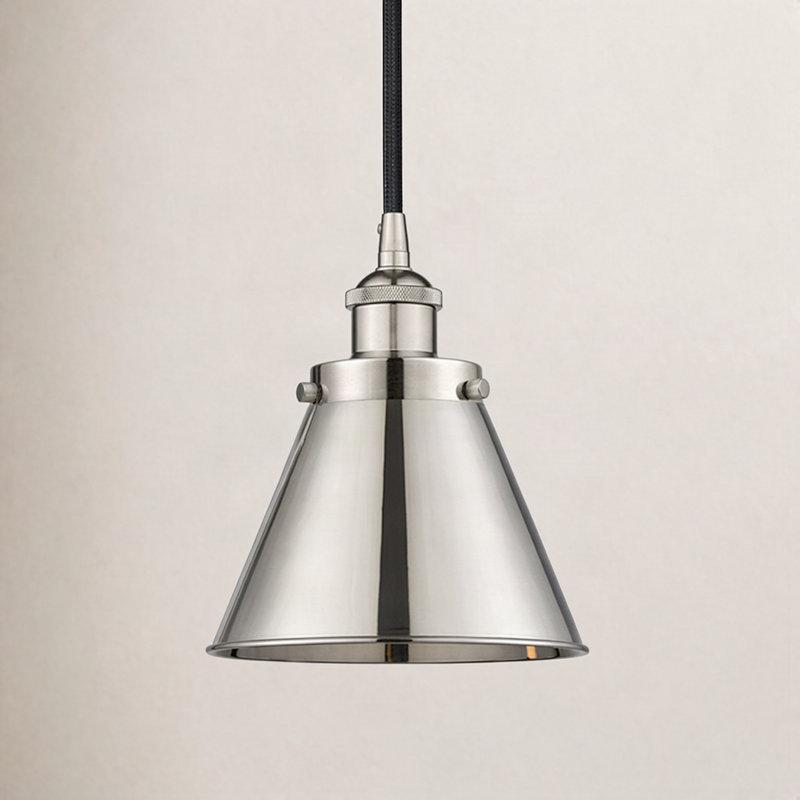 Rouvin 1 - Light Cone Pendant, Polished Nickel
