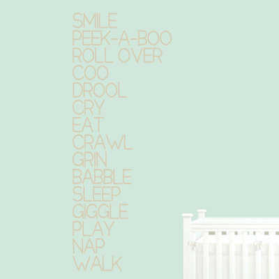 Décalcomanie murale « baby words »