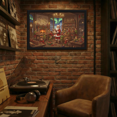 Noël, père Noël, atelier, elfes, artisanat, cadeaux
