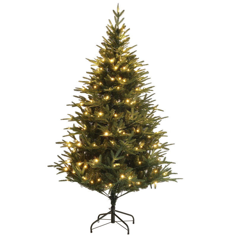 Arbre de Noël artificiel avec lumières DEL, arbre de Noël articulé, 4'11"