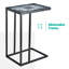 Kavic Glass Top Frame End Table
