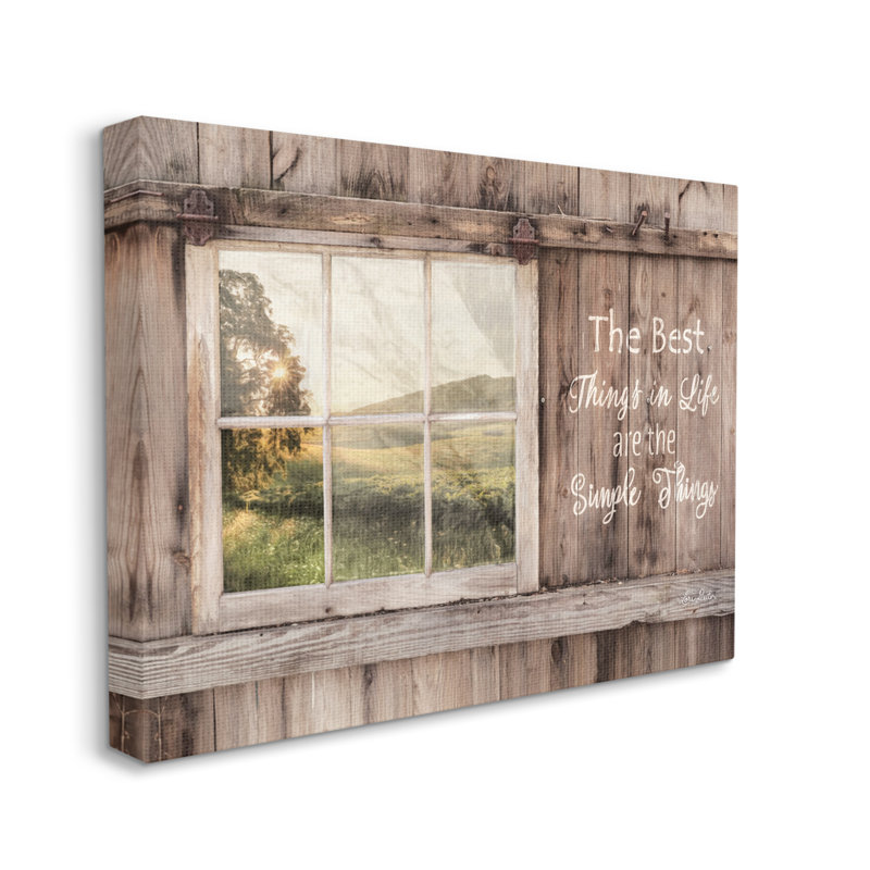 Art mural simple sur toile tendue, "Simple Things Rustic Barn" par Lori Deiter, Toile tendue, H 16 po x l 20 po x P 1,5 po