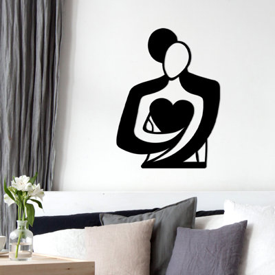 Stylish Black Metal Wall Accessory, 27.6 x 0.6 x 20.5 inches | 100% Durable Metal with 0.06 inch Thickness | Easy Wall Mounting Design | Perfect for Modern Home Décor & Unique Interior Accent