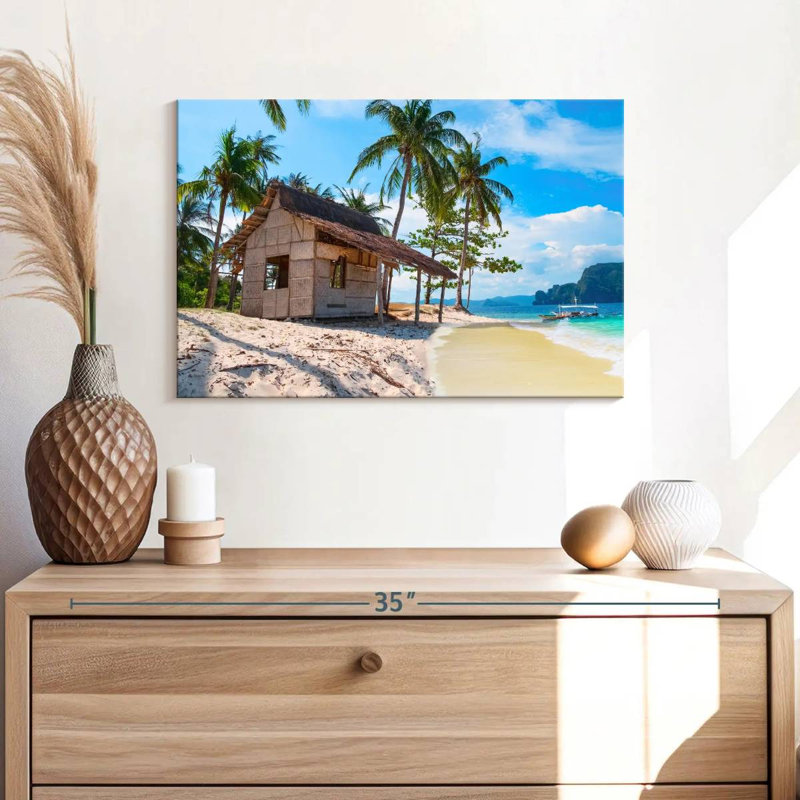 Cabane de plage tropicale Lilie Palawan, H 16 po x l 24 po