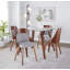 Chaises d'appoint rembourrées avec pieds en bois courbé Aurika-90576992-90576993