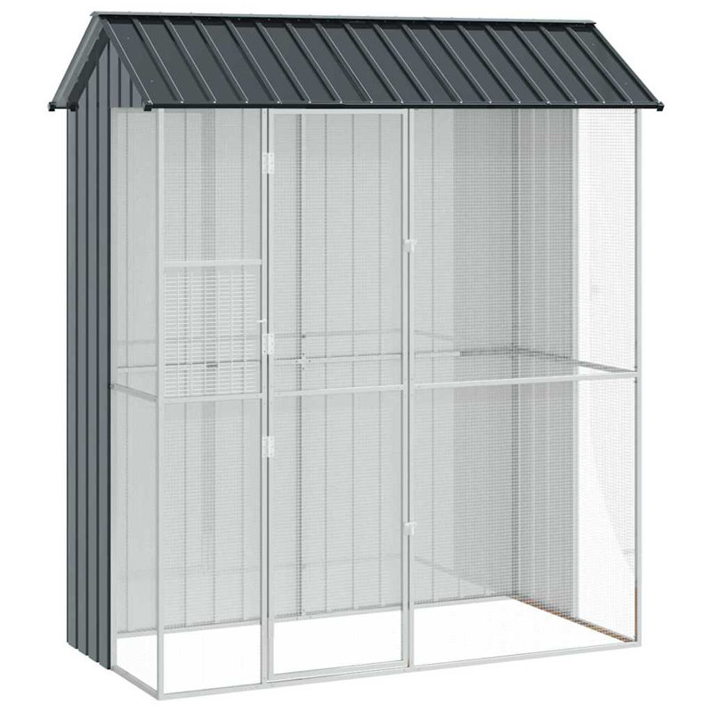247cm Steel Floor Bird Cage, Anthracite