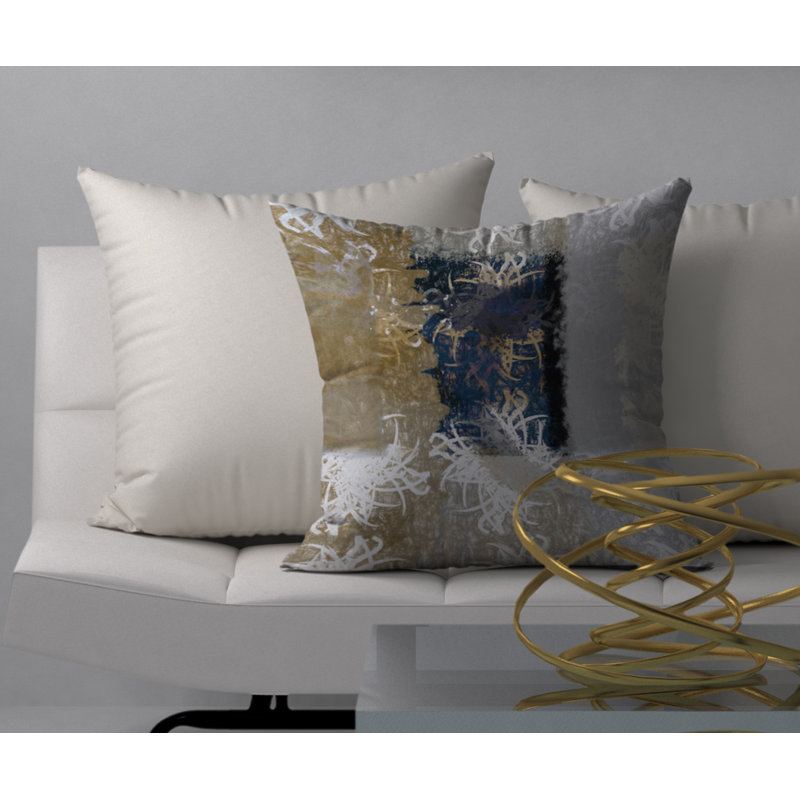 Abstract Reversible Throw Pillow, 24" x 24"