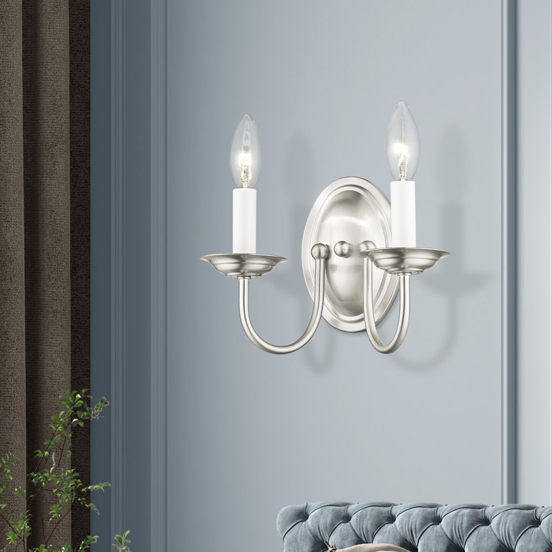 Freels Candle Wall Light, Brushed Nickel