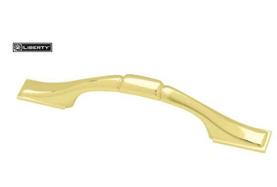 3" Square Foot Pull Polished Brass